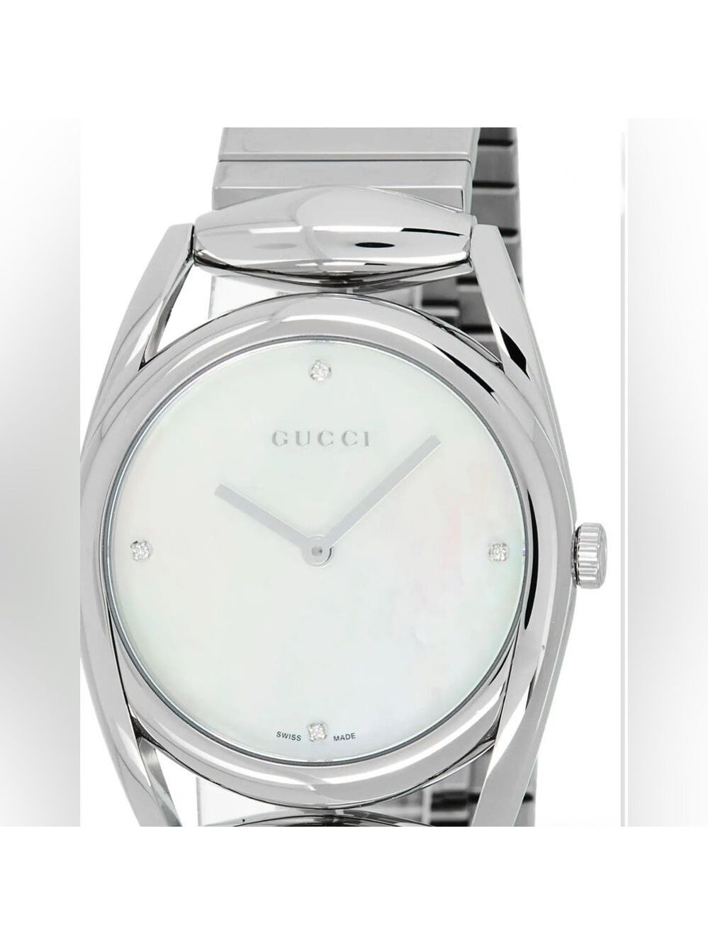 NEW in Box GUCCI Quiet Luxury Crystal Mother-of-Pearl Watch w Authenticity Cert. - Picture 12 of 12